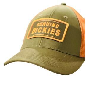 Dickies Trucker Hat Unisex Adjustable Green Orange Workwear Y2K